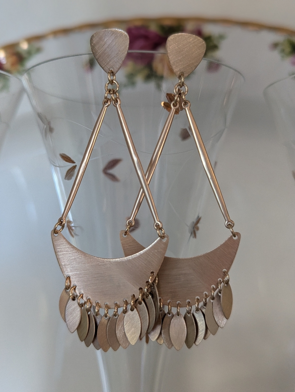 BR Gold-Tone Long Dangle Fringe Earrings - Women's Jewelry Bohemian